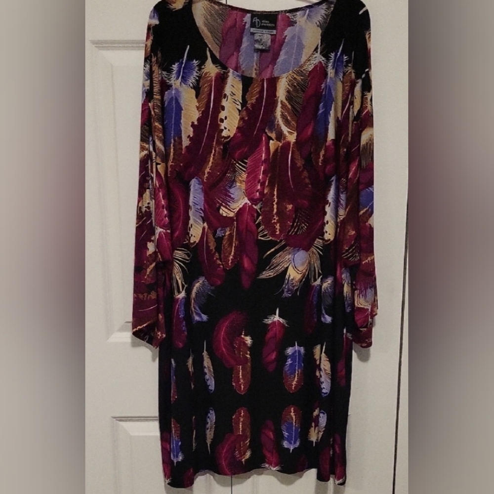 Added Dimensions multicolor print dress. 4X